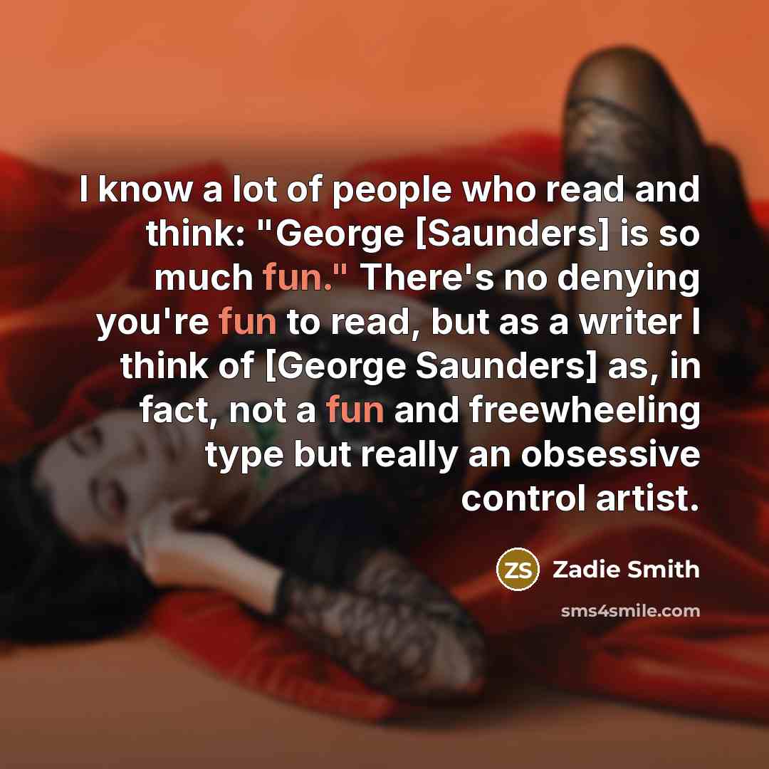 “I know a lot of people who read and think:…” quote by Zadie Smith