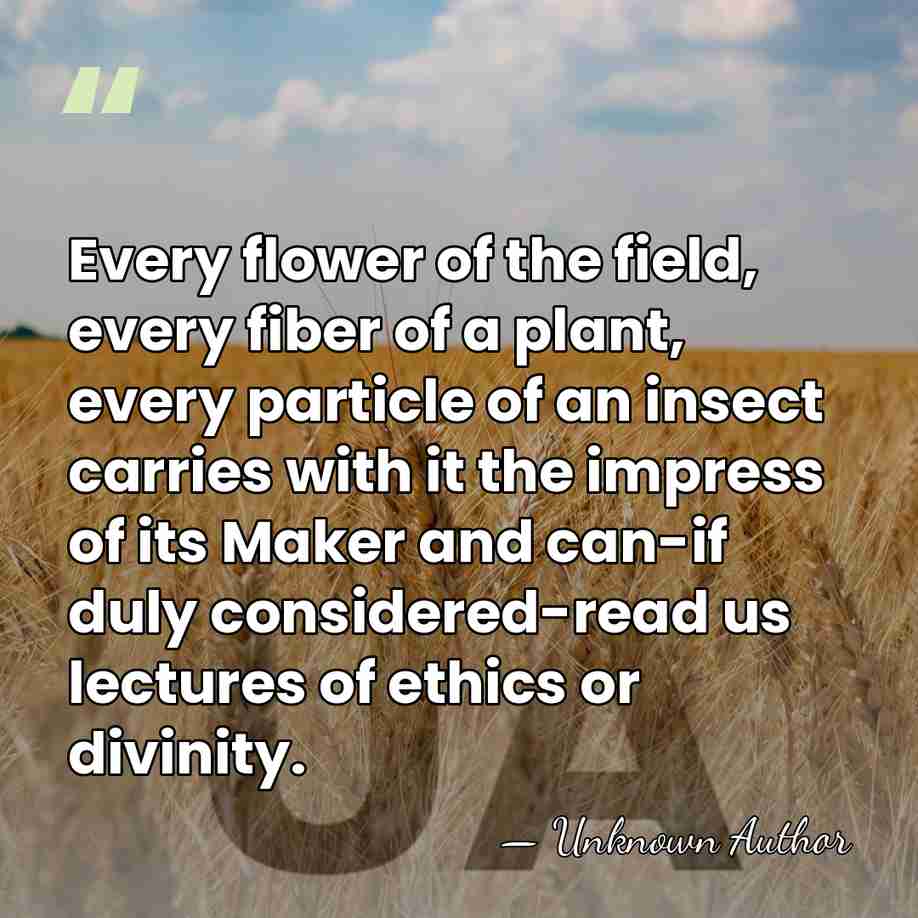 Every flower of the field, every fiber of a plant, every particle&hellip; - Sir Thomas Blount, 1st Baronet