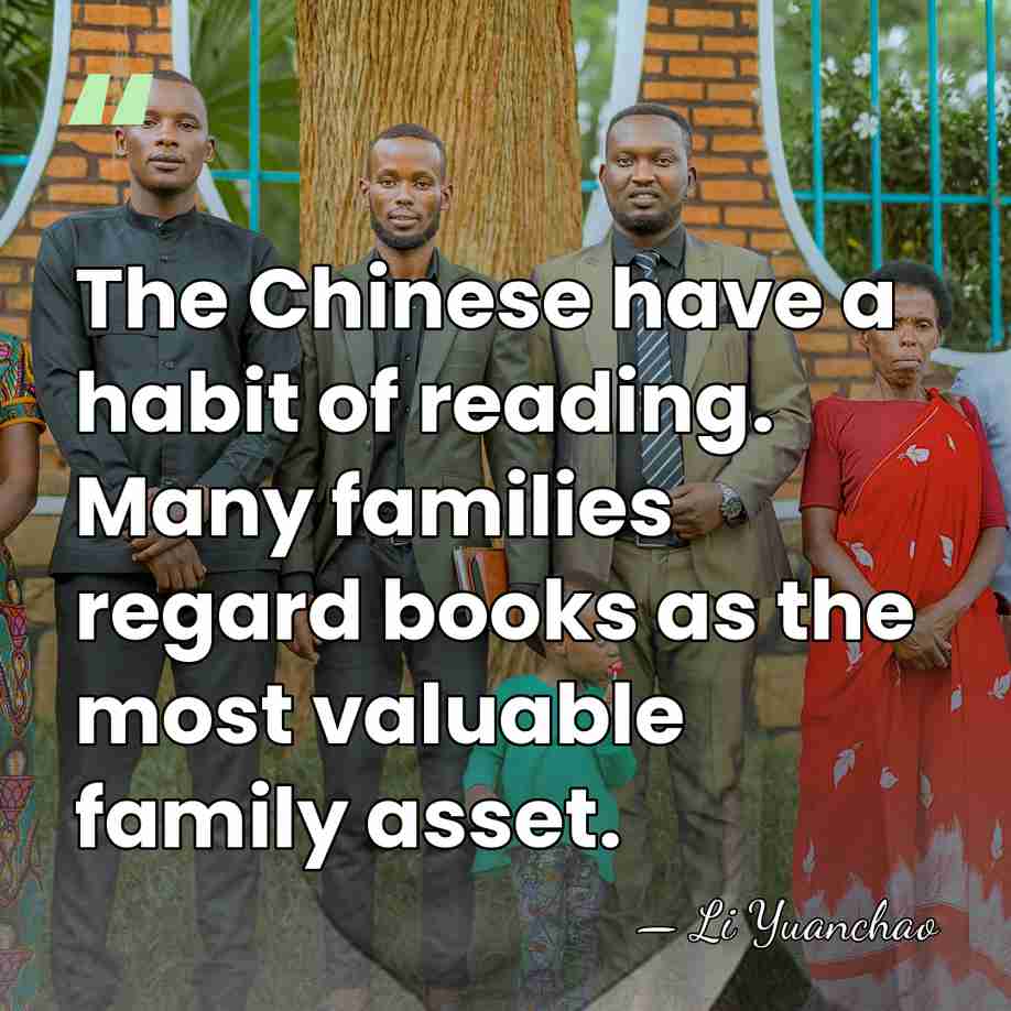 The Chinese have a habit of reading. Many families regard books as&hellip; - Li Yuanchao