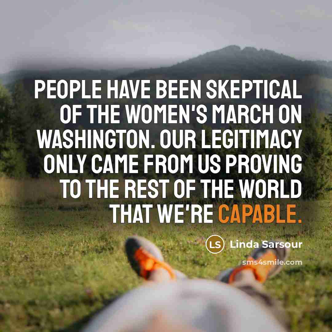 “People have been skeptical of the Women's March on Washington.…” quote by Linda Sarsour