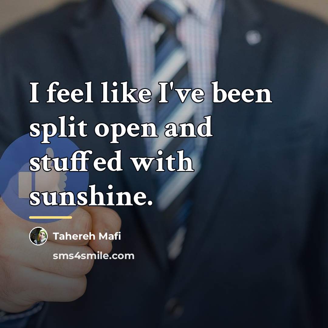 “I feel like I've been split open and stuffed with…” quote by Tahereh Mafi