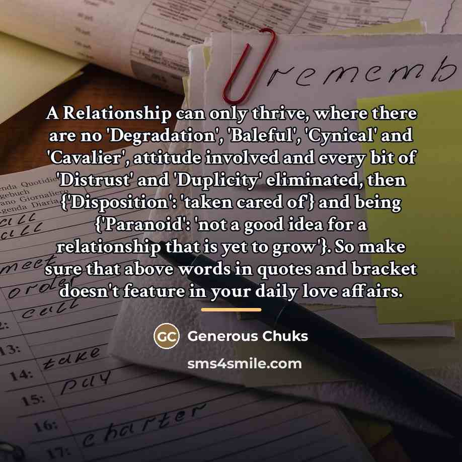 “A Relationship can only thrive, where there are no 'Degradation',…” quote by Generous Chuks