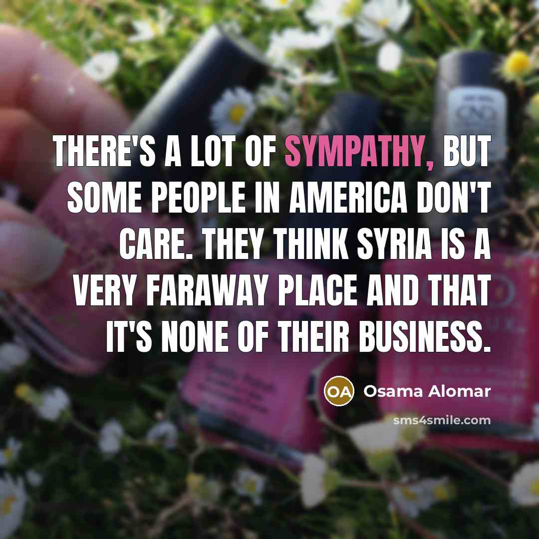 “There's a lot of sympathy, but some people in America…” quote by Osama Alomar