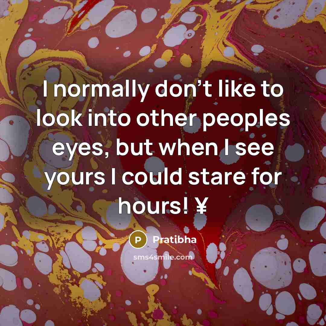 “I normally don't like to look into other peoples eyes,…” quote by Pratibha