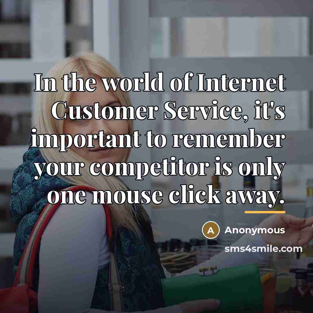 “In the world of Internet Customer Service, it's important to…” quote by Douglas A. Warner III