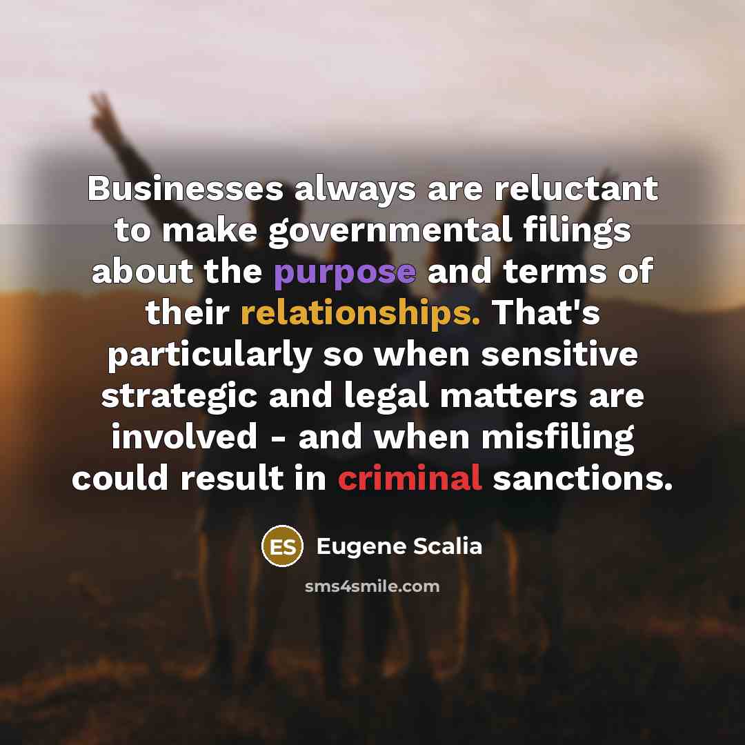 “Businesses always are reluctant to make governmental filings about the…” quote by Eugene Scalia