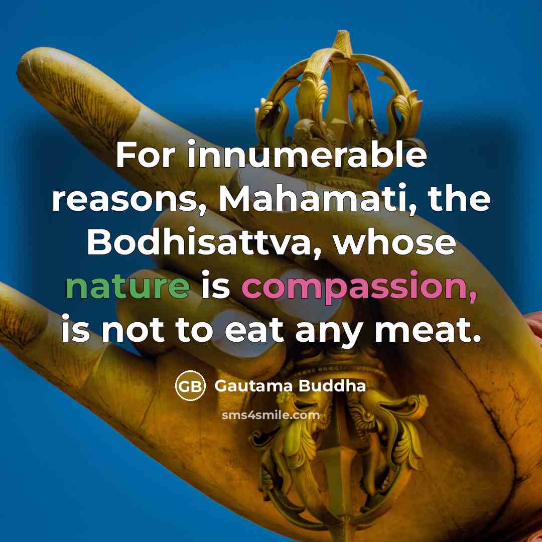 “For innumerable reasons, Mahamati, the Bodhisattva, whose nature is compassion,…” quote by Gautama Buddha
