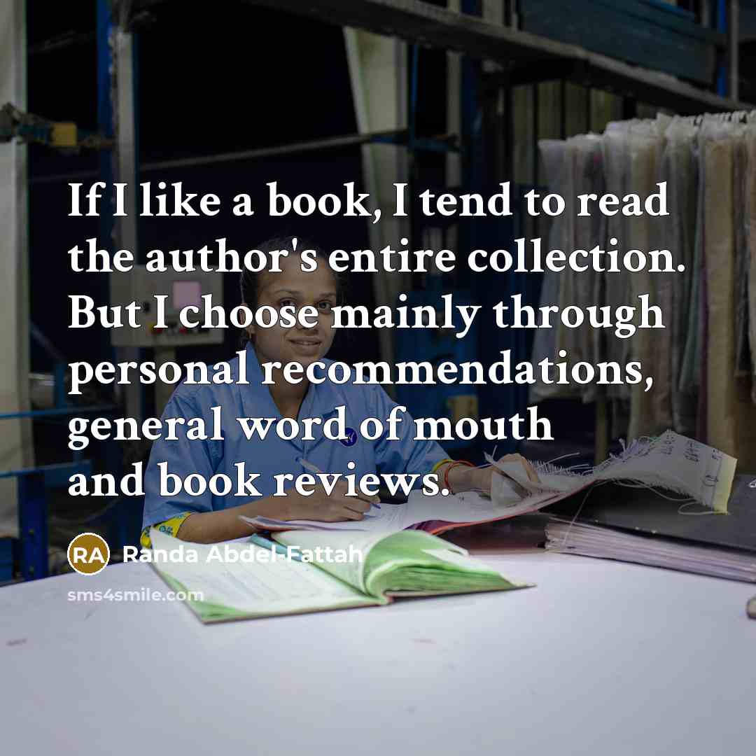 “If I like a book, I tend to read the…” quote by Randa Abdel-Fattah
