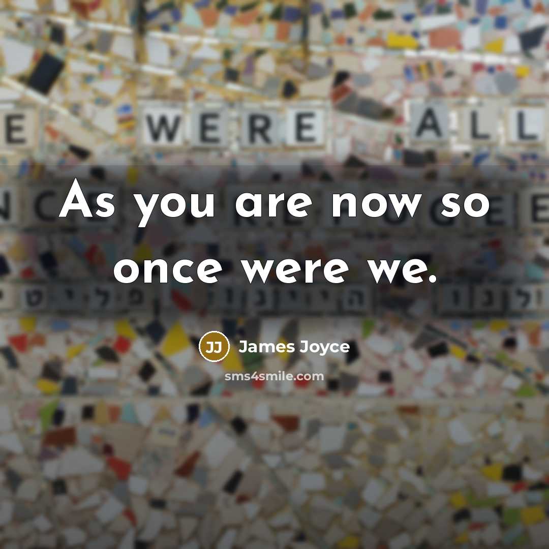 “As you are now so once were we.…” quote by James Joyce