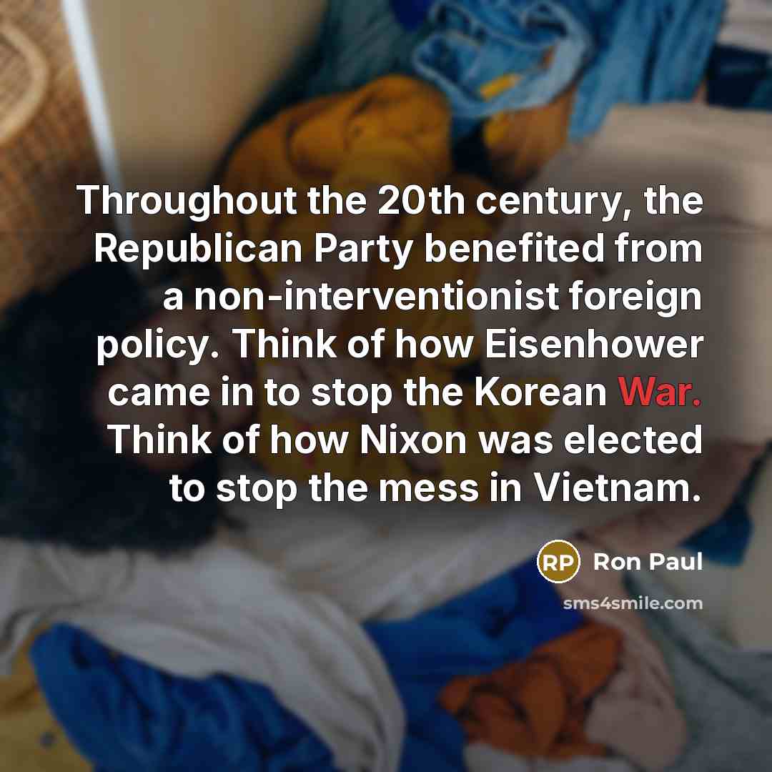 “Throughout the 20th century, the Republican Party benefited from a…” quote by Ron Paul