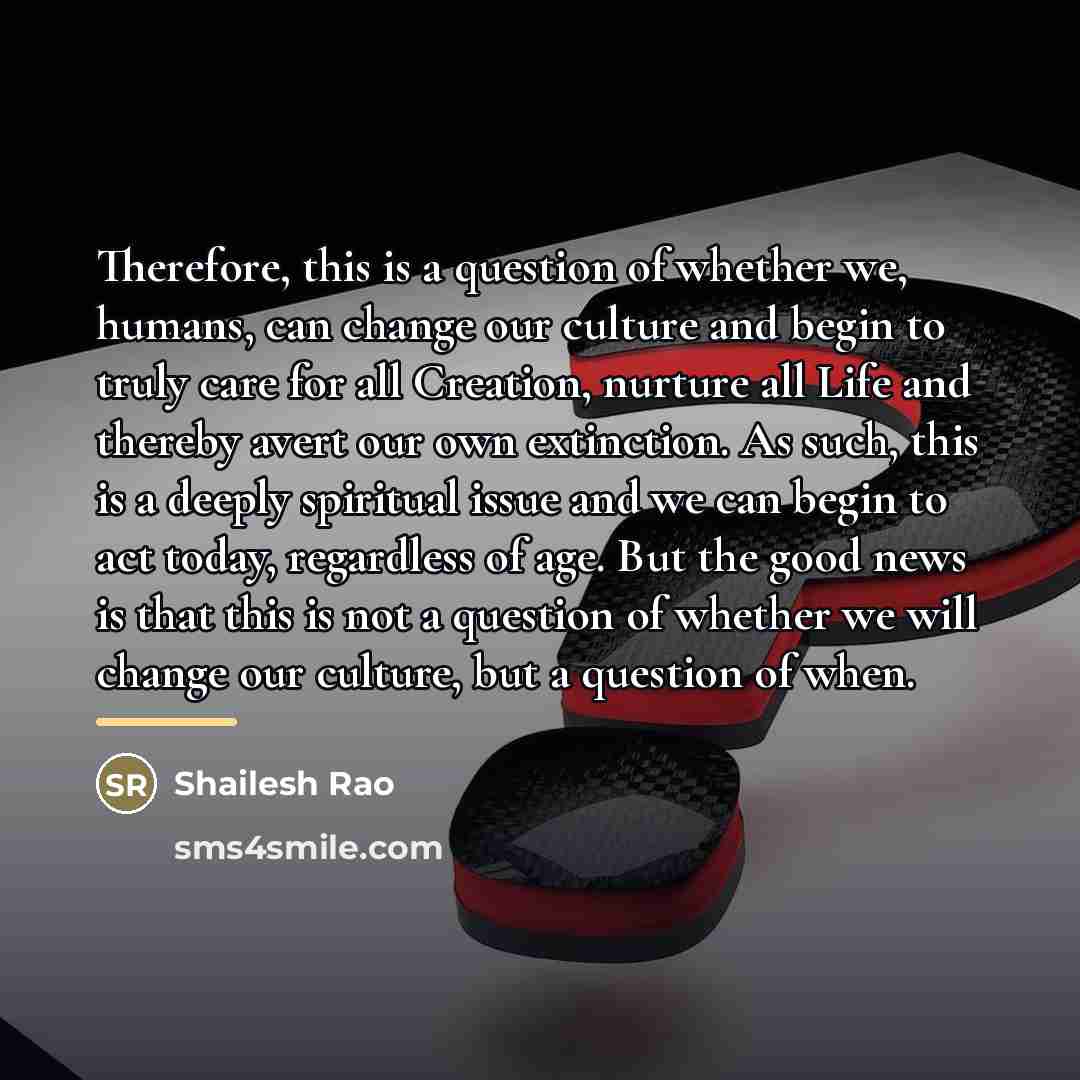 “Therefore, this is a question of whether we, humans, can…” quote by Shailesh Rao