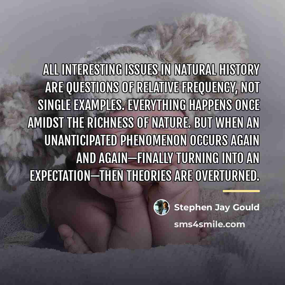 “All interesting issues in natural history are questions of relative…” quote by Stephen Jay Gould