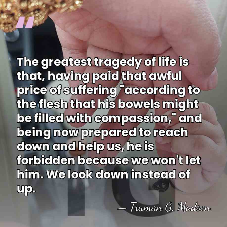 The greatest tragedy of life is that, having paid that awful price&hellip; - Truman G. Madsen