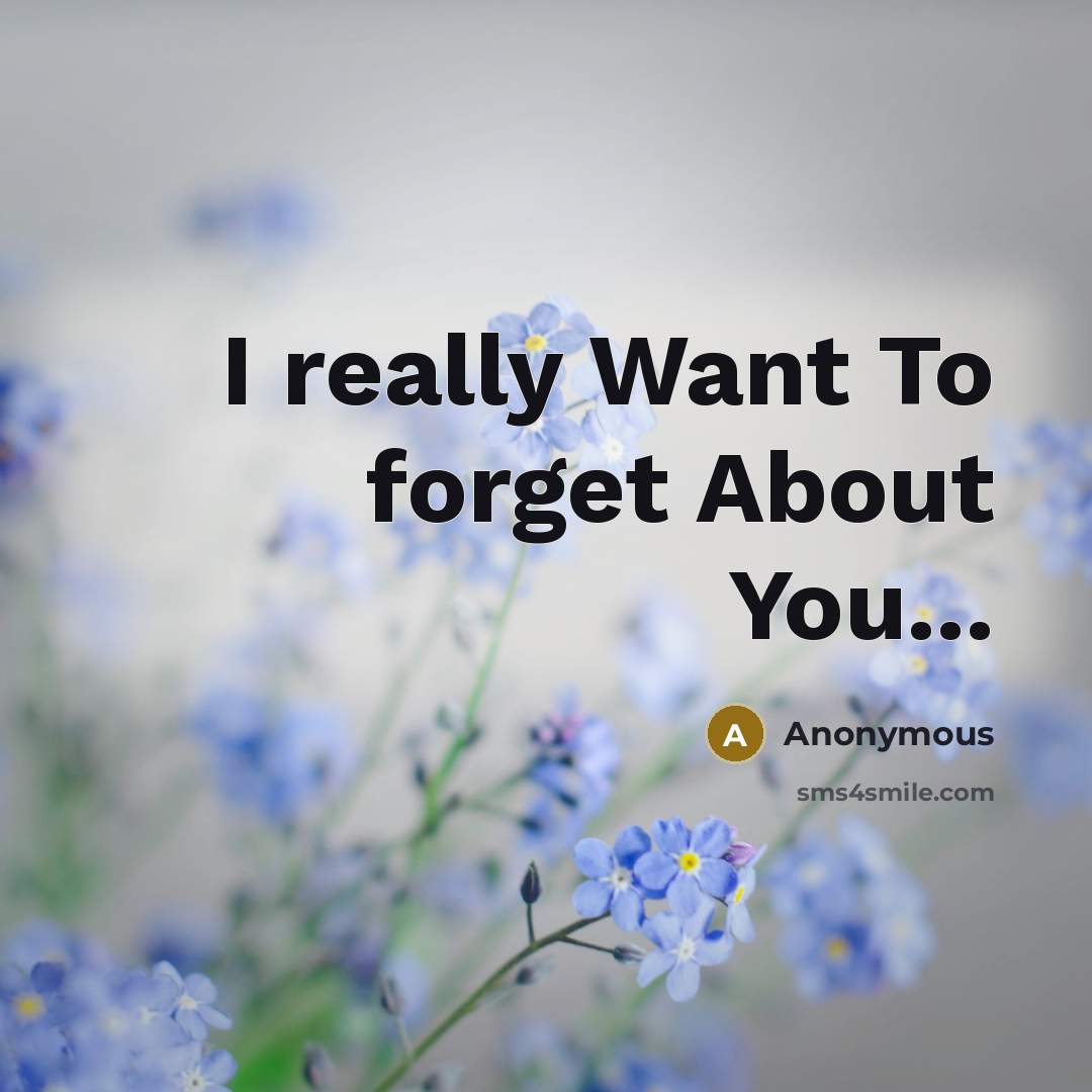 “I really Want To forget About You...…” quote by Anonymous