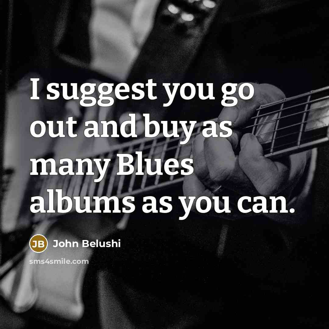 “I suggest you go out and buy as many Blues…” quote by John Belushi