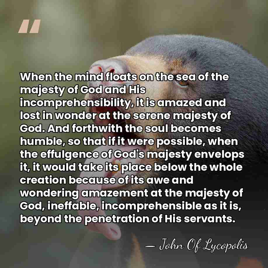 When the mind floats on the sea of the majesty of God&hellip; - John Of Lycopolis