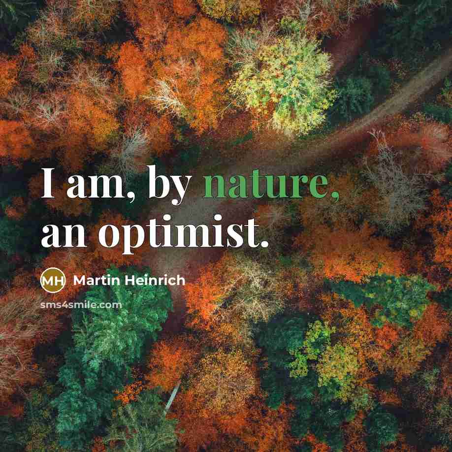 “I am, by nature, an optimist.…” quote by Martin Heinrich