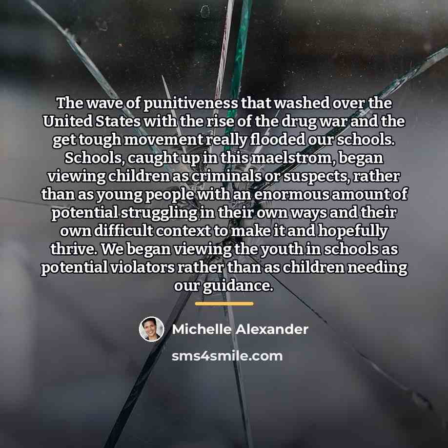 “The wave of punitiveness that washed over the United States…” quote by Michelle Alexander