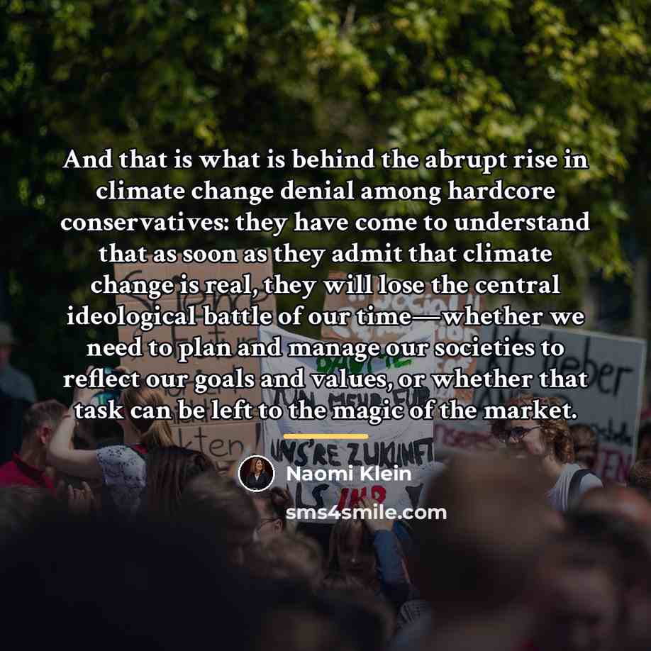 “And that is what is behind the abrupt rise in…” quote by Naomi Klein