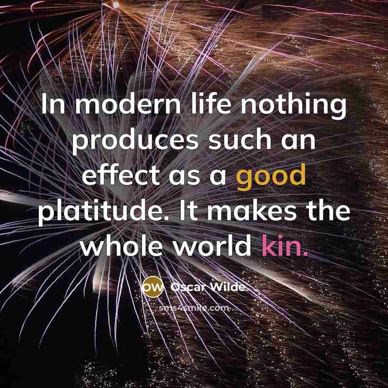 “In modern life nothing produces such an effect as a…” quote by Oscar Wilde