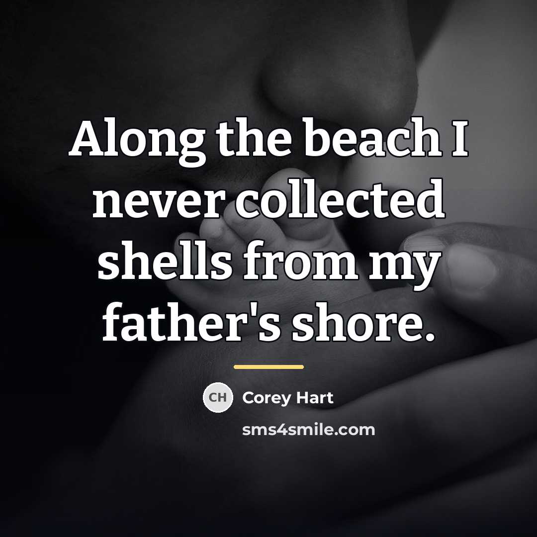 “Along the beach I never collected shells from my father's…” quote by Corey Hart
