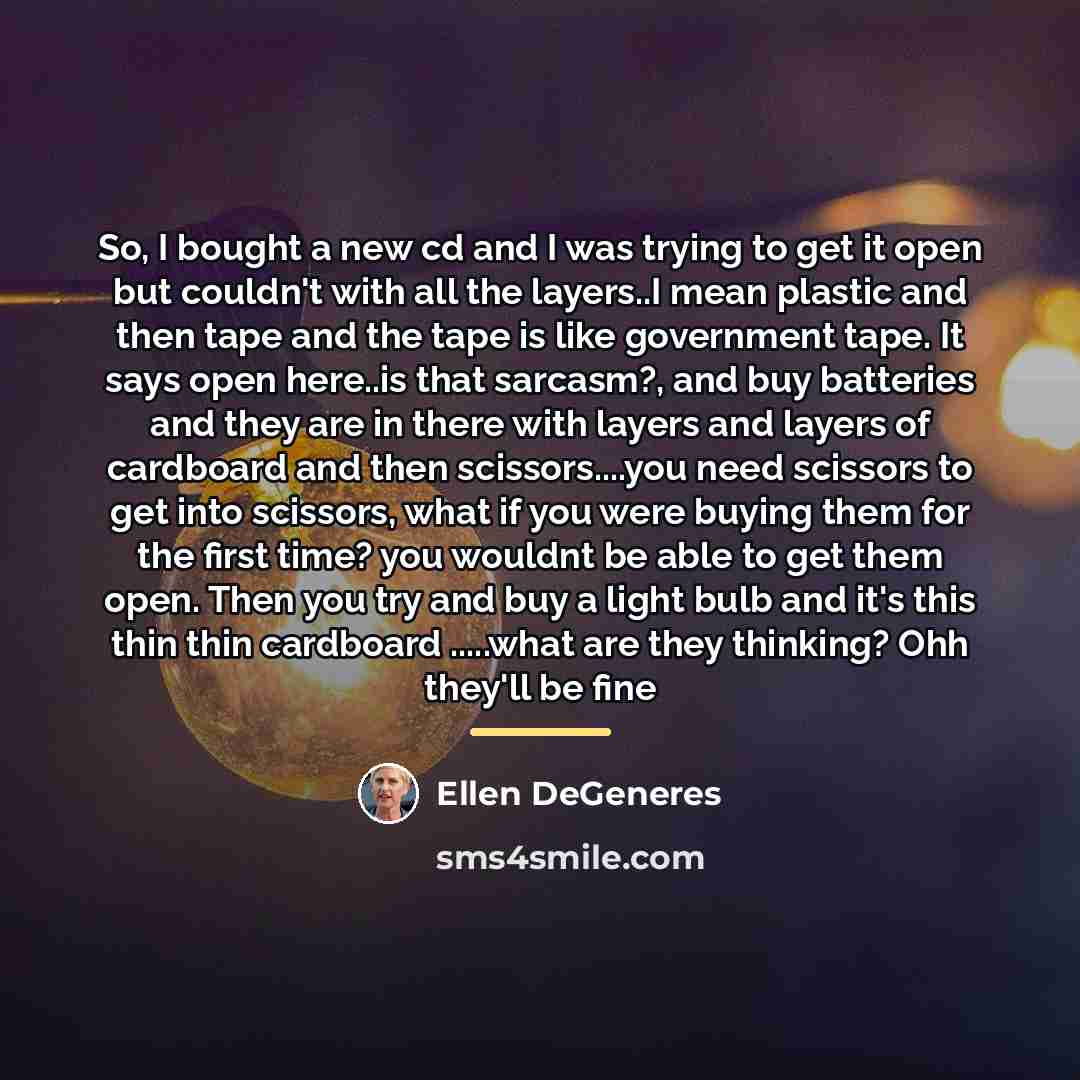 “So, I bought a new cd and I was trying…” quote by Ellen DeGeneres