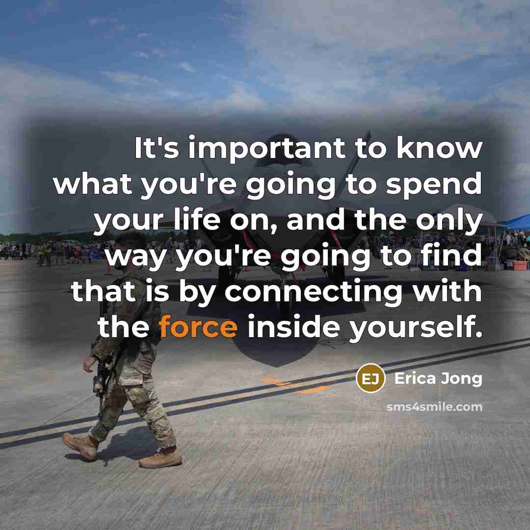 “It's important to know what you're going to spend your…” quote by Erica Jong