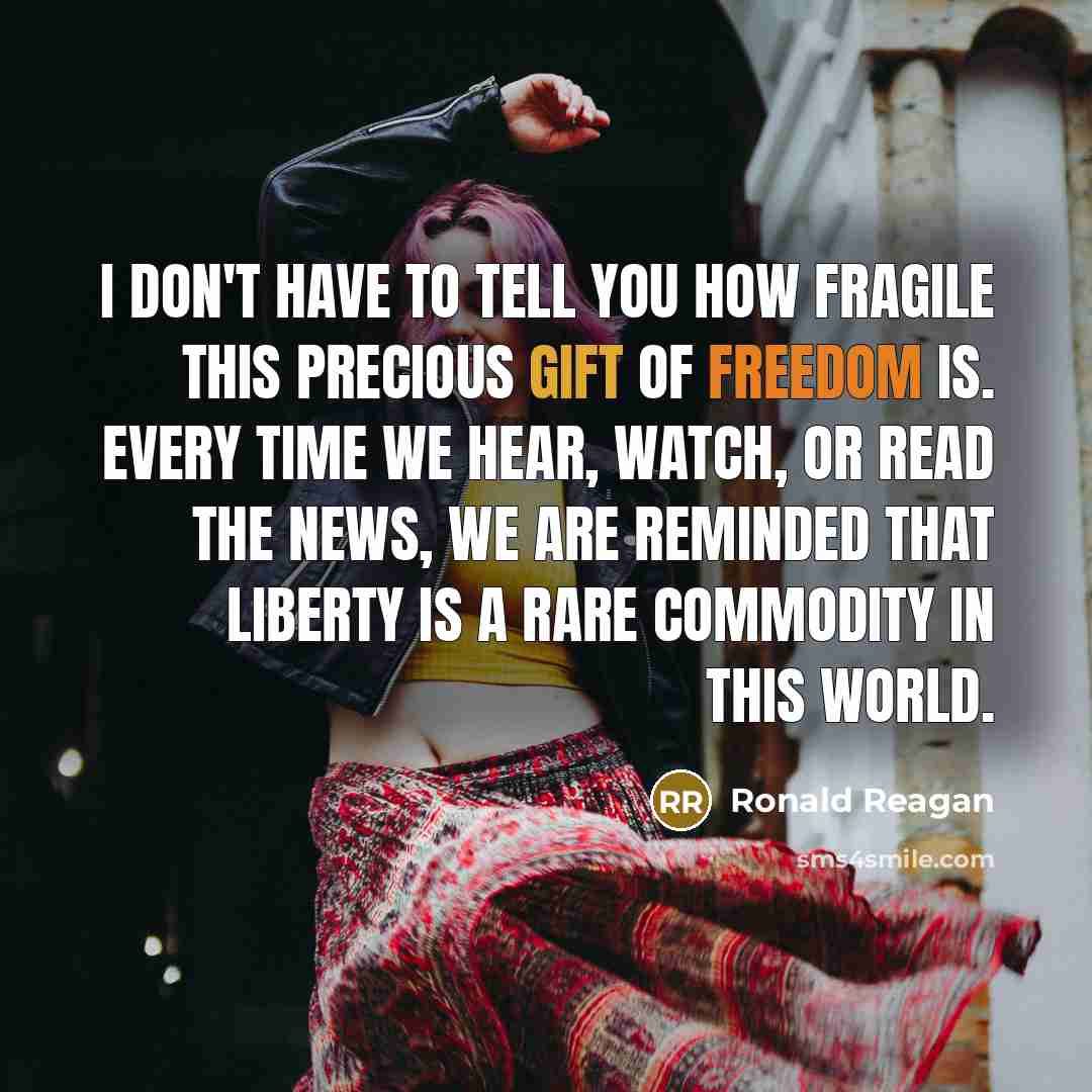 “I don't have to tell you how fragile this precious…” quote by Ronald Reagan