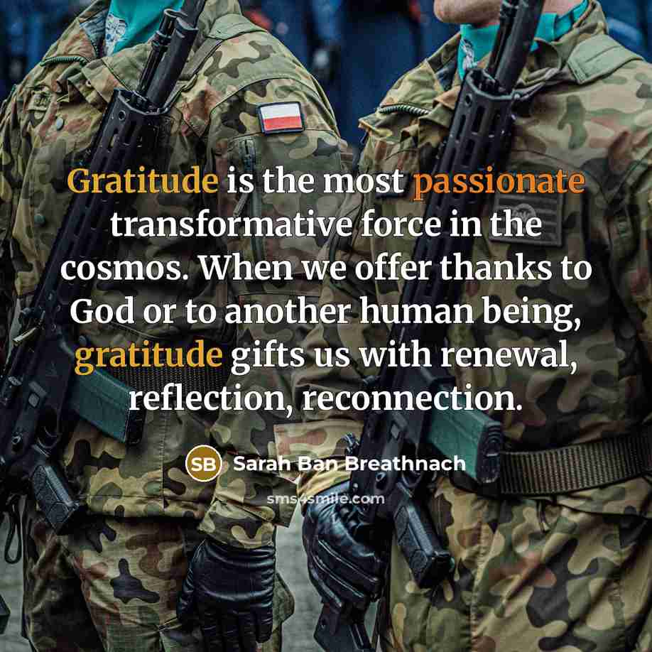 “Gratitude is the most passionate transformative force in the cosmos.…” quote by Sarah Ban Breathnach