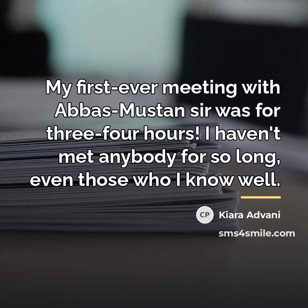 “My first-ever meeting with Abbas-Mustan sir was for three-four hours!…” quote by Kiara Advani