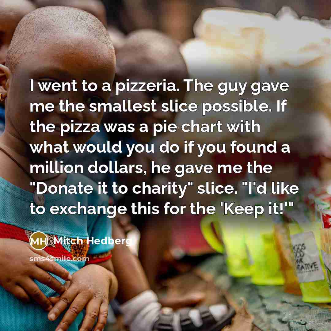 “I went to a pizzeria. The guy gave me the…” quote by Mitch Hedberg