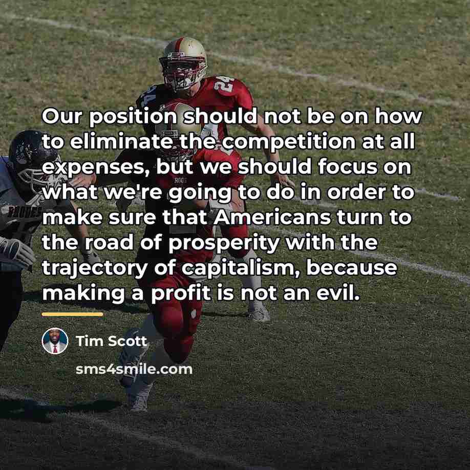 “Our position should not be on how to eliminate the…” quote by Tim Scott