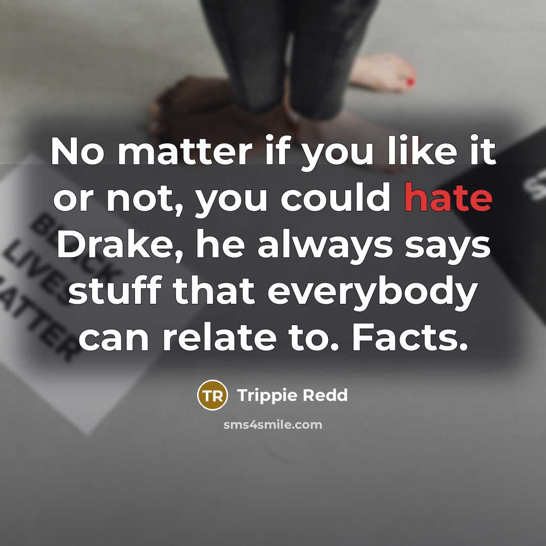 “No matter if you like it or not, you could…” quote by Trippie Redd