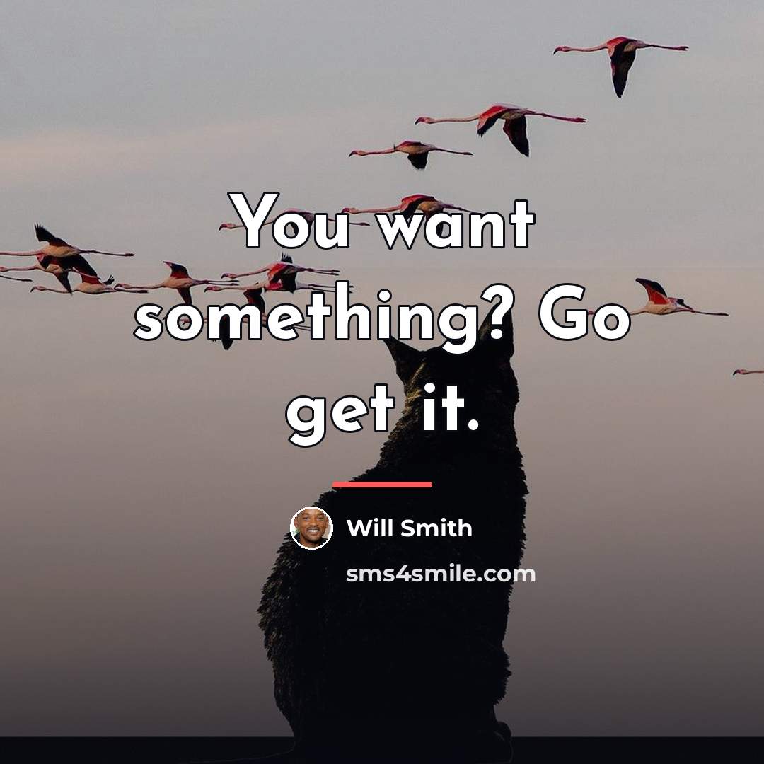“You want something? Go get it.…” quote by Will Smith