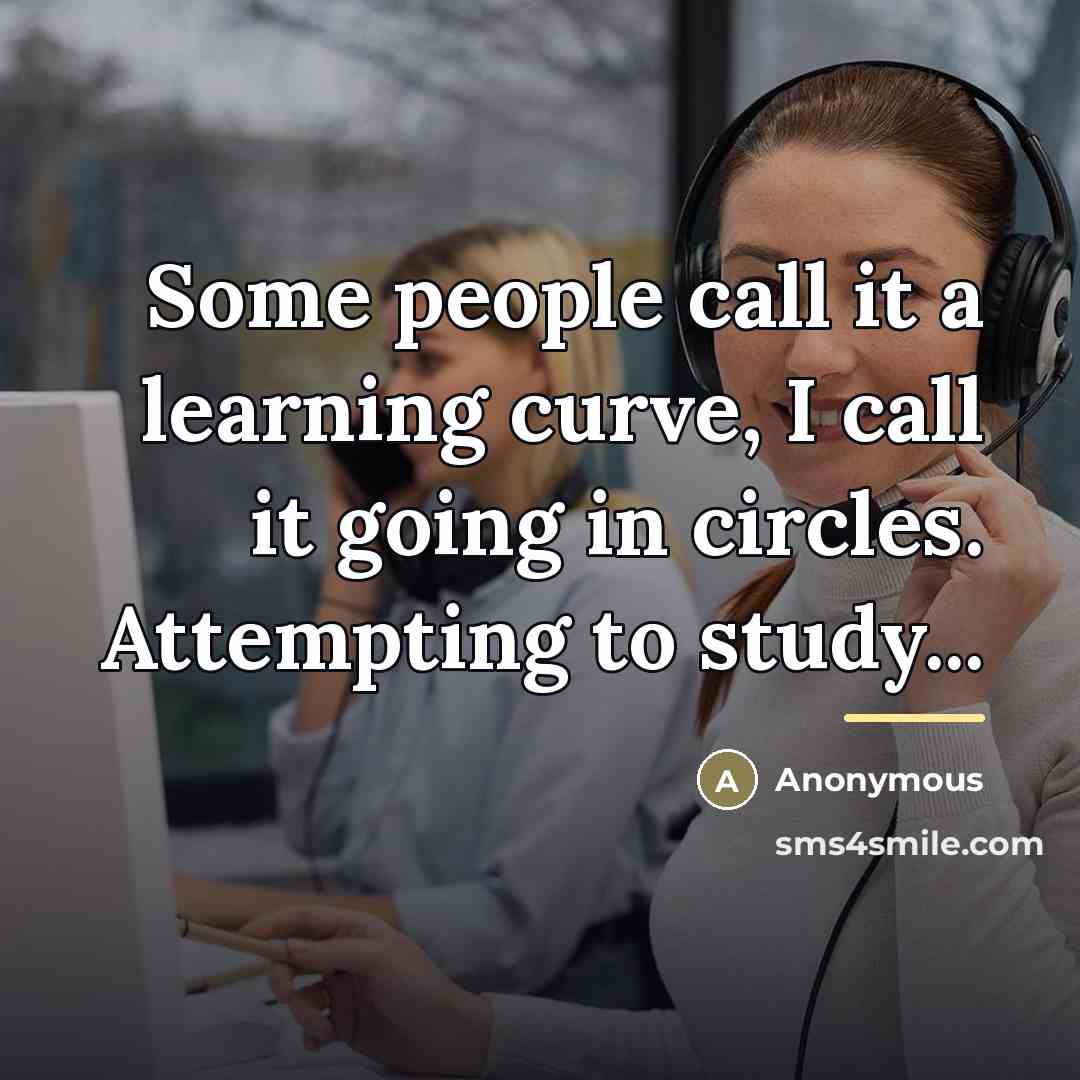 “Some people call it a learning curve, I call it…” quote by Anonymous