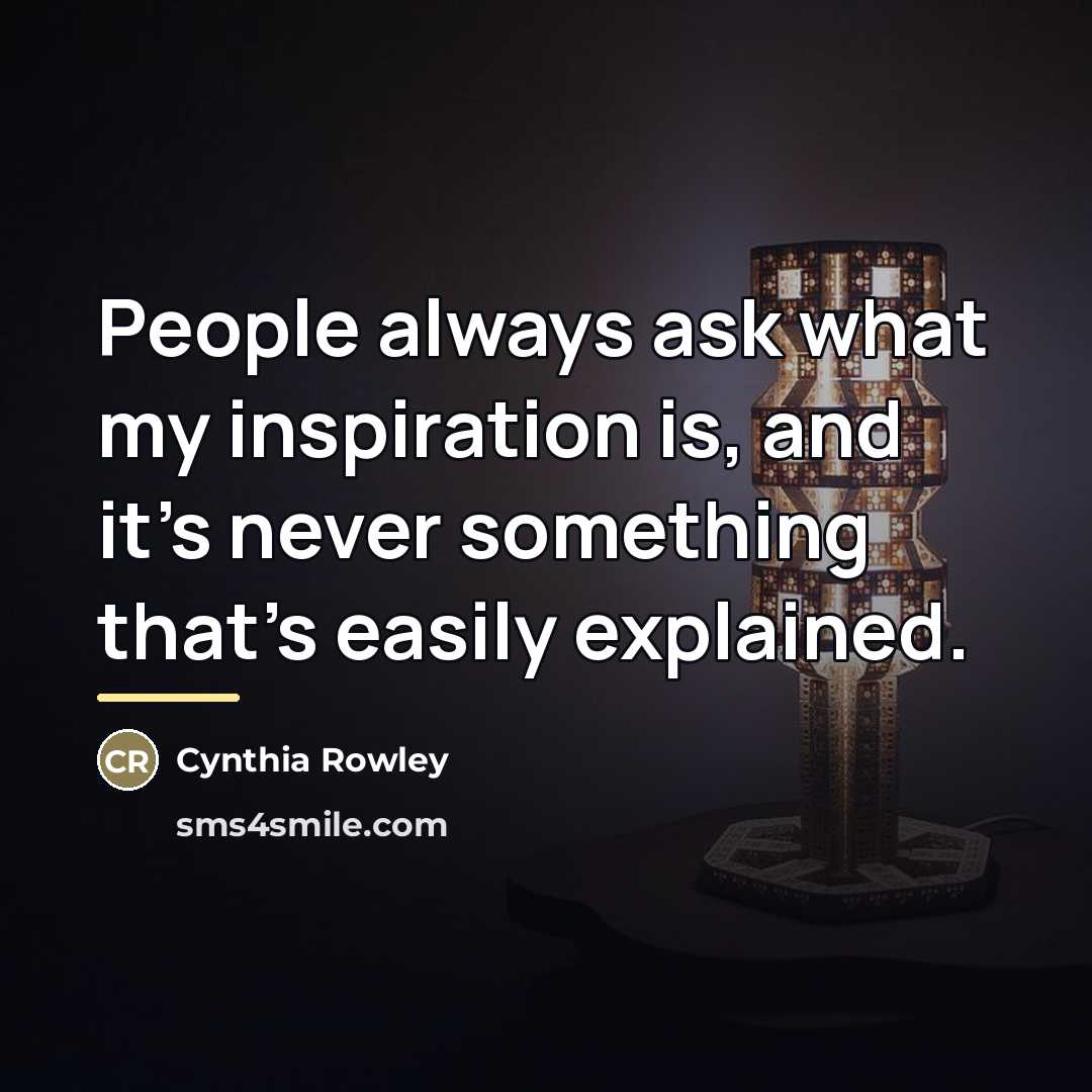 “People always ask what my inspiration is, and it's never…” quote by Cynthia Rowley