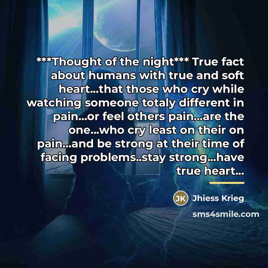 “***Thought of the night*** True fact about humans with true…” quote by Jhiess Krieg