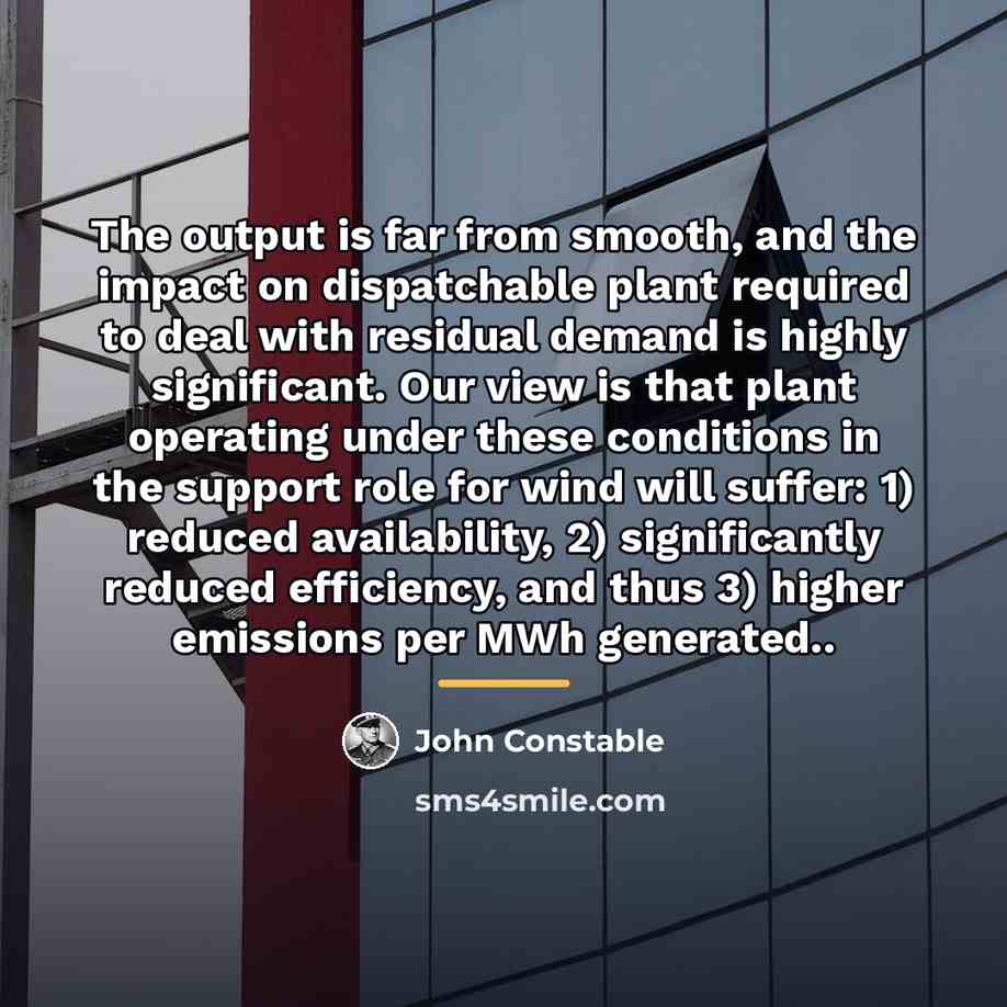 “The output is far from smooth, and the impact on…” quote by John Constable