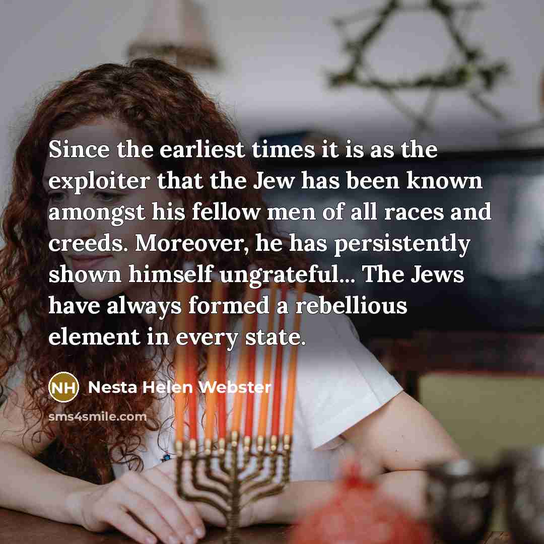 “Since the earliest times it is as the exploiter that…” quote by Nesta Helen Webster