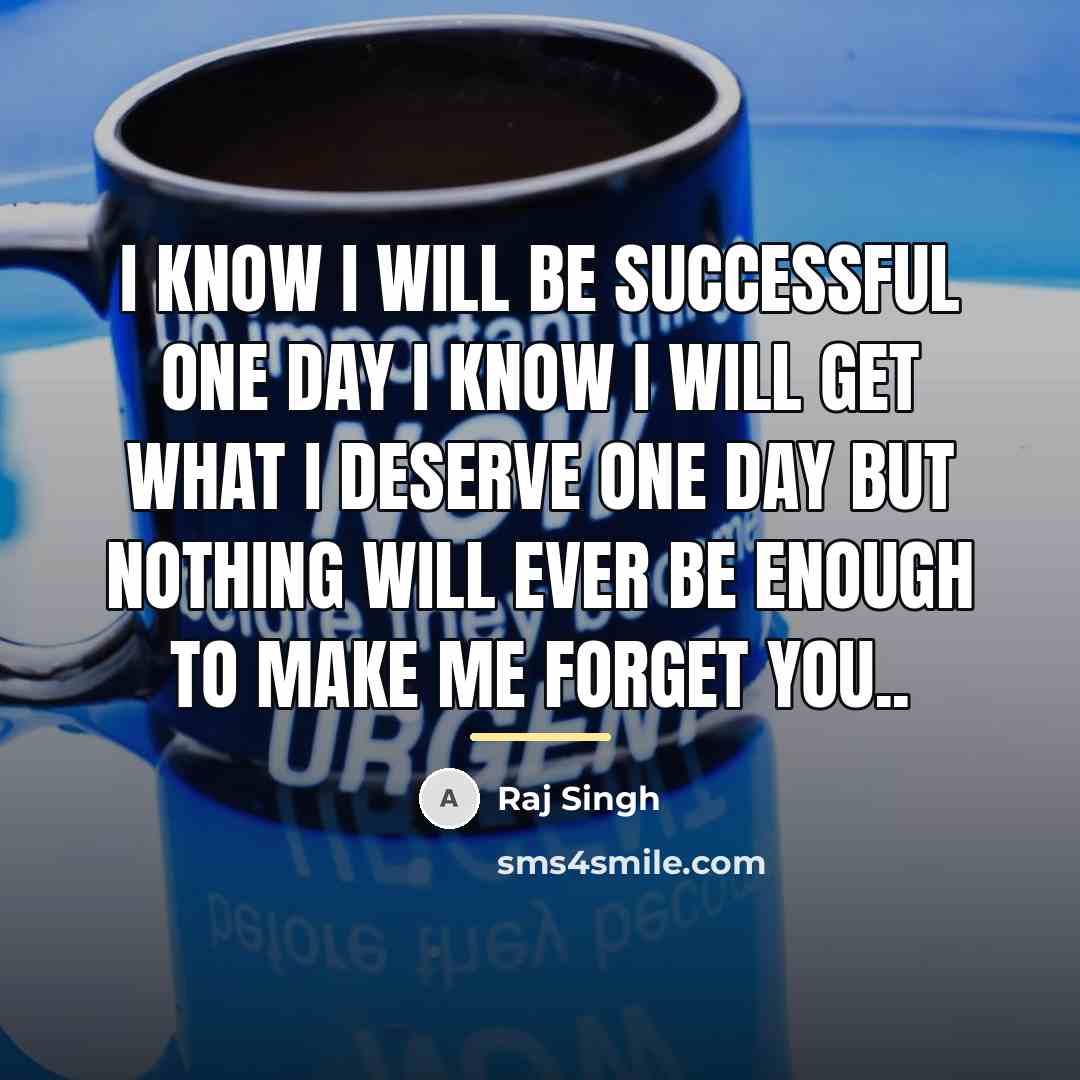 “I know I will be successful one day I know…” quote by Raj Singh