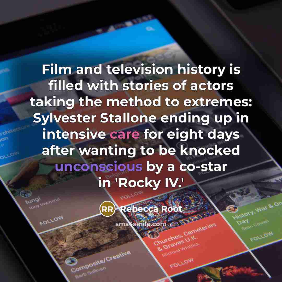 “Film and television history is filled with stories of actors…” quote by Rebecca Root