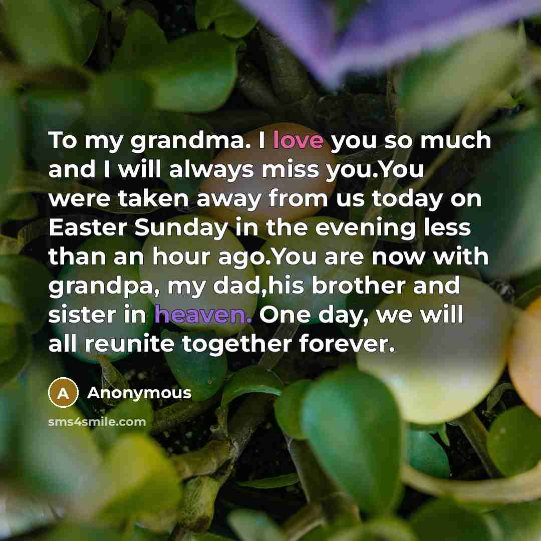 “To my grandma. I love you so much and I…” quote by Anonymous