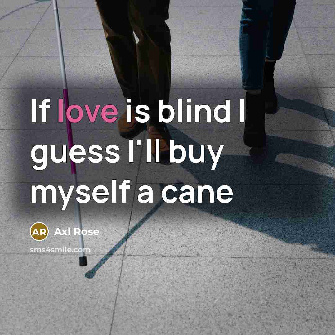 “If love is blind I guess I'll buy myself a…” quote by Axl Rose