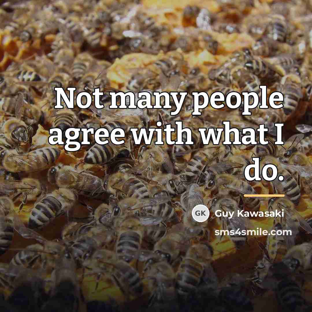 “Not many people agree with what I do.…” quote by Guy Kawasaki