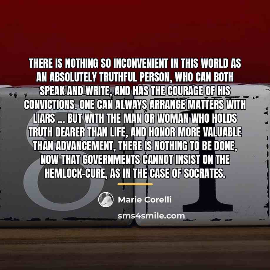 “There is nothing so inconvenient in this world as an…” quote by Marie Corelli