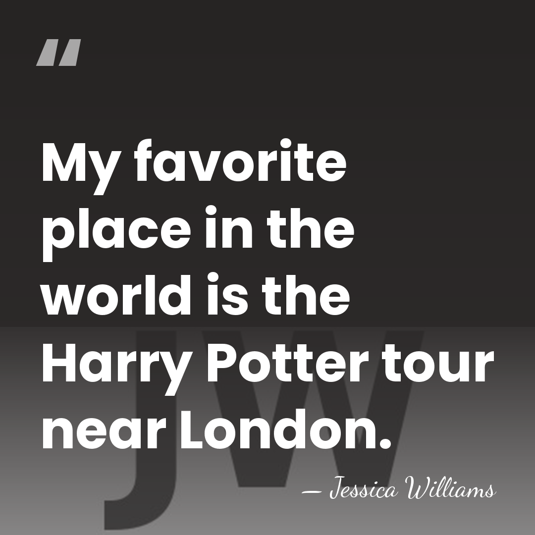 My favorite place in the world is the Harry Potter tour near&hellip; - Jessica Williams