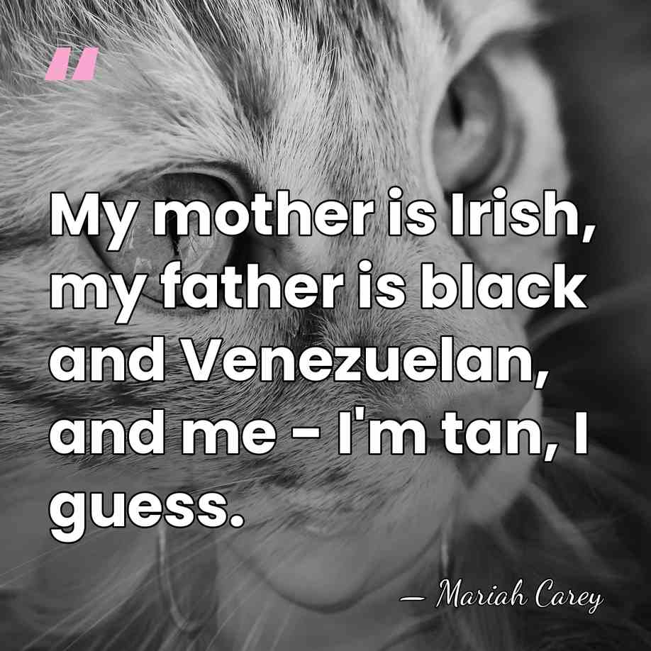 My mother is Irish, my father is black and Venezuelan, and me&hellip; - Mariah Carey
