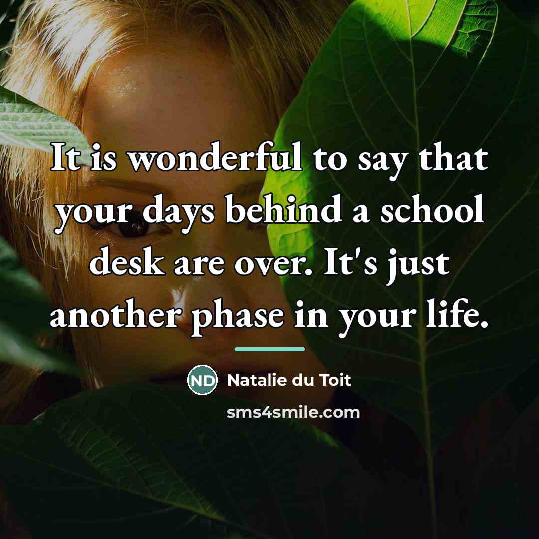“It is wonderful to say that your days behind a…” quote by Natalie du Toit