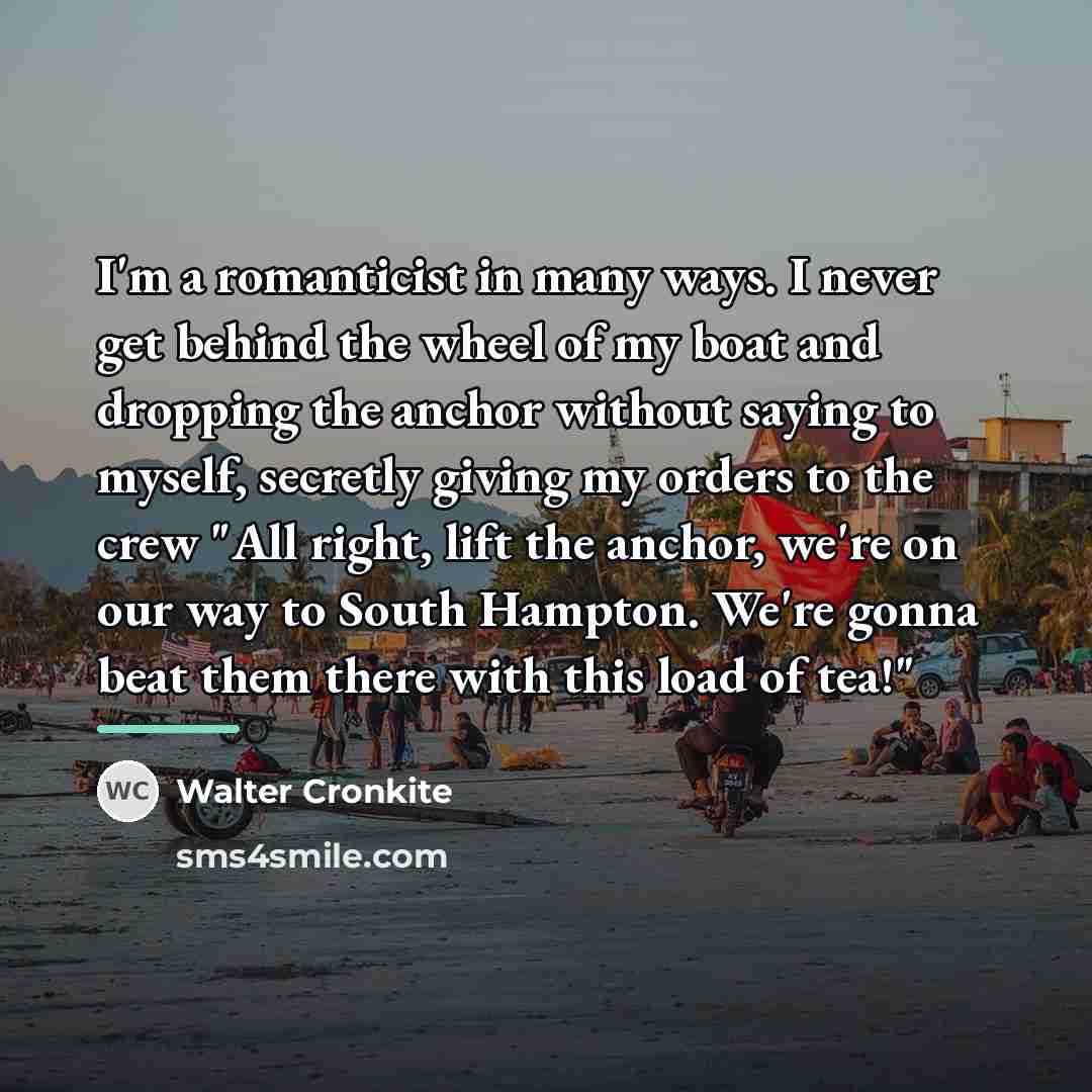 “I'm a romanticist in many ways. I never get behind…” quote by Walter Cronkite