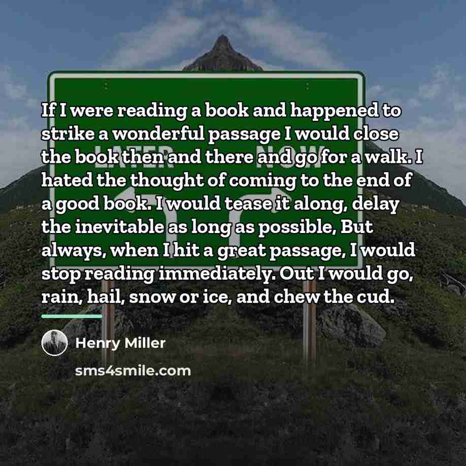 “If I were reading a book and happened to strike…” quote by Henry Miller